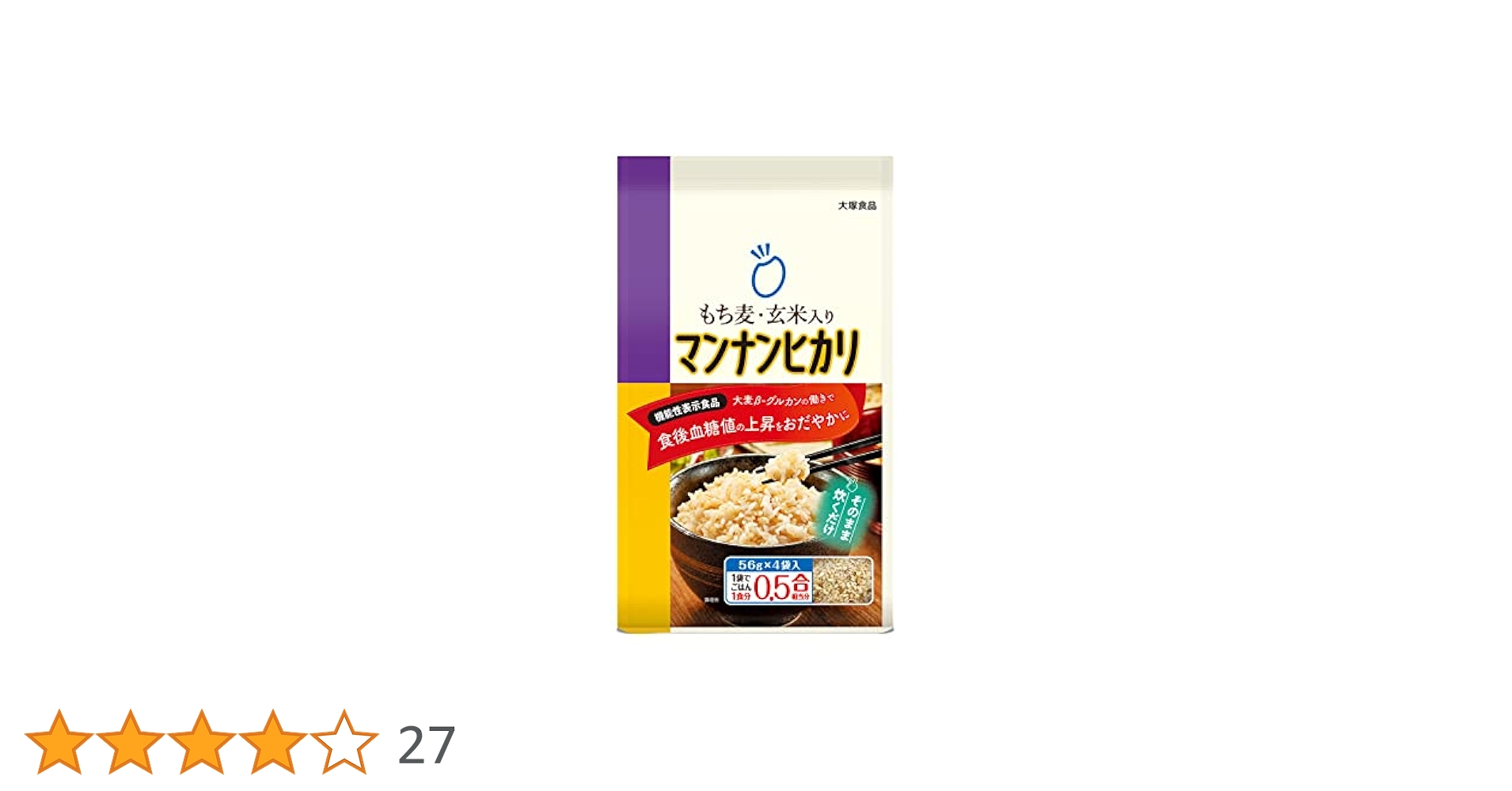 Amazon | 大塚食品 もち麦・玄米入り マンナンヒカリ 【機能性